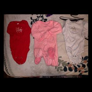 3 Baby Girl Outfits 6-9M